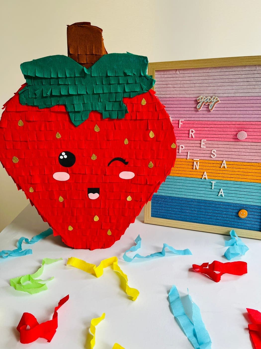 Strawberry Face Pinata